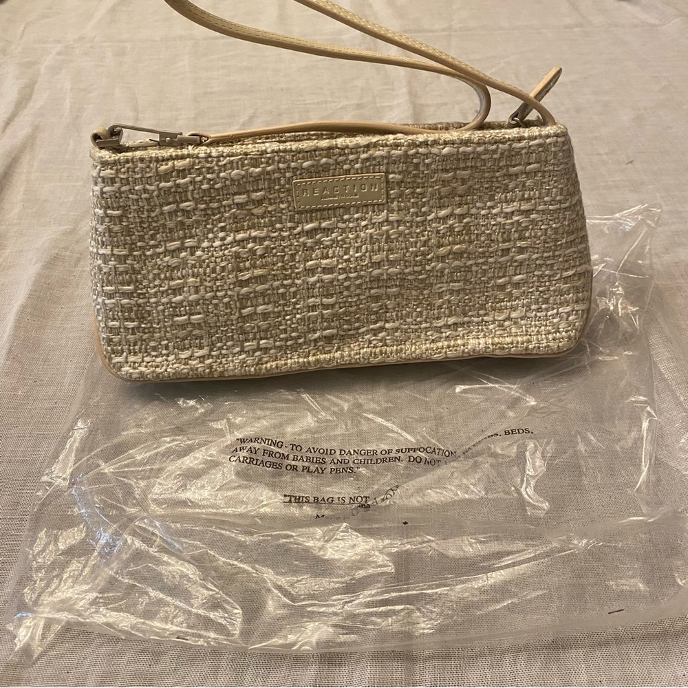 Vintage Kenneth Cole Reaction Cream Evening Clutch